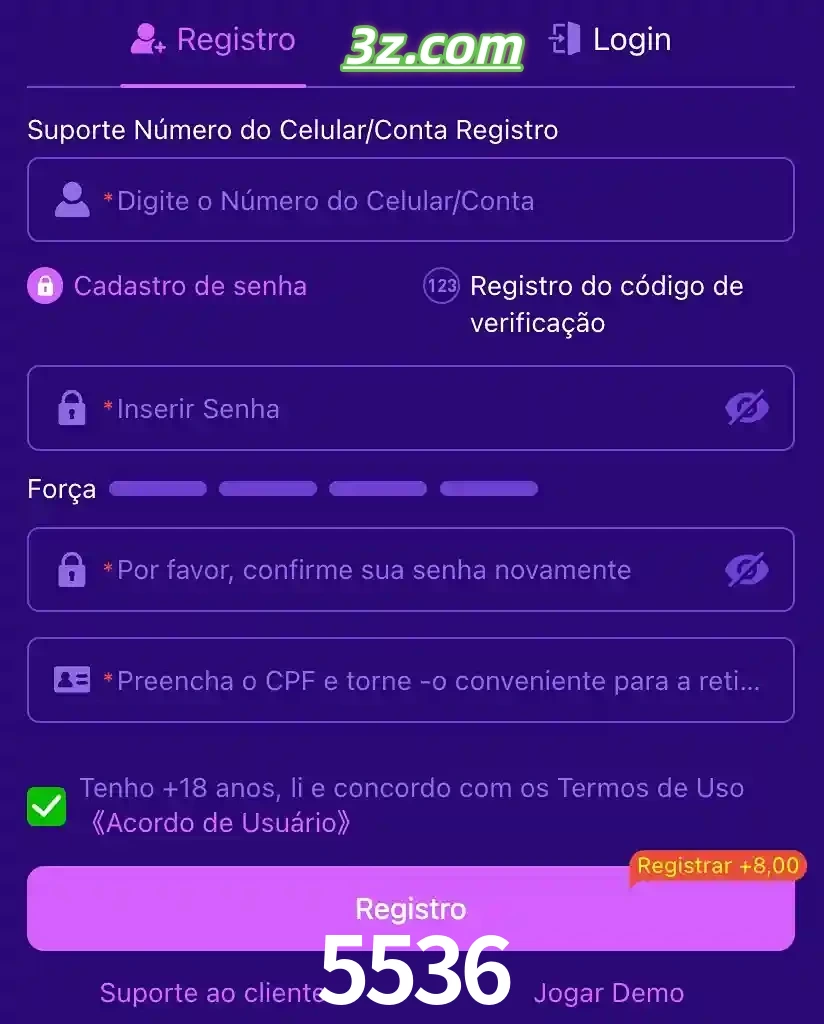 bonus de cadastro imediato